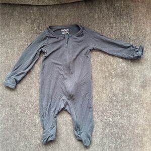 Carter's Dark navy Footed Baby One-Piece Zipper Romper